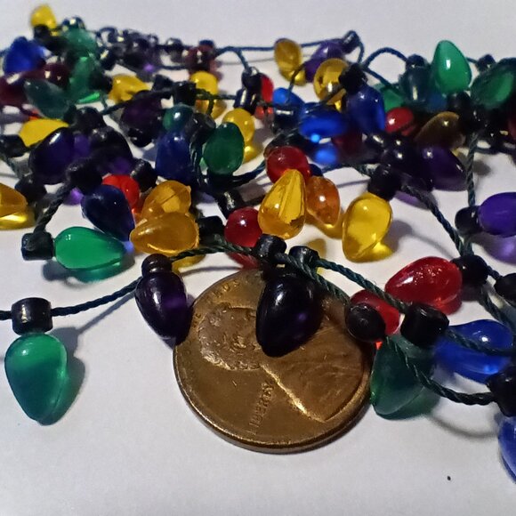 Two Vintage Christmas Light Necklaces - Picture 4 of 4